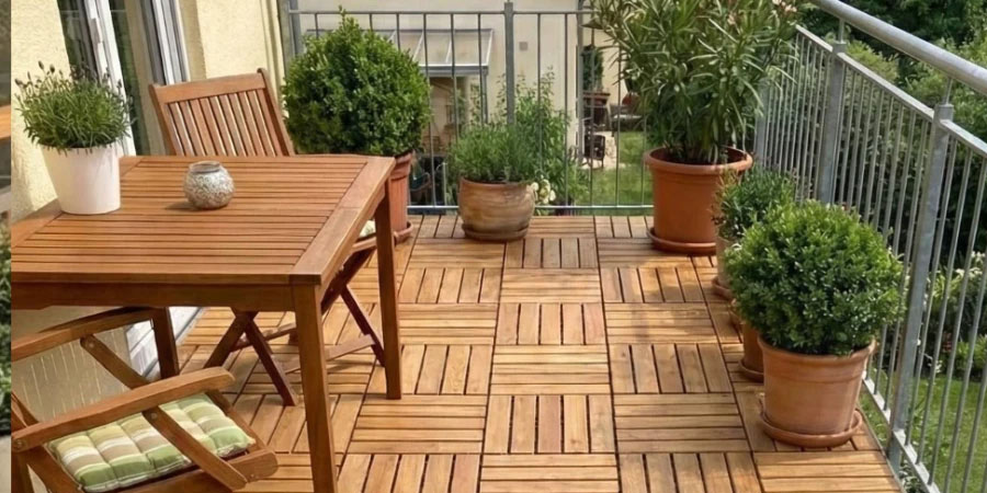 بهترین تایل ترموود برای بالکن کوچک